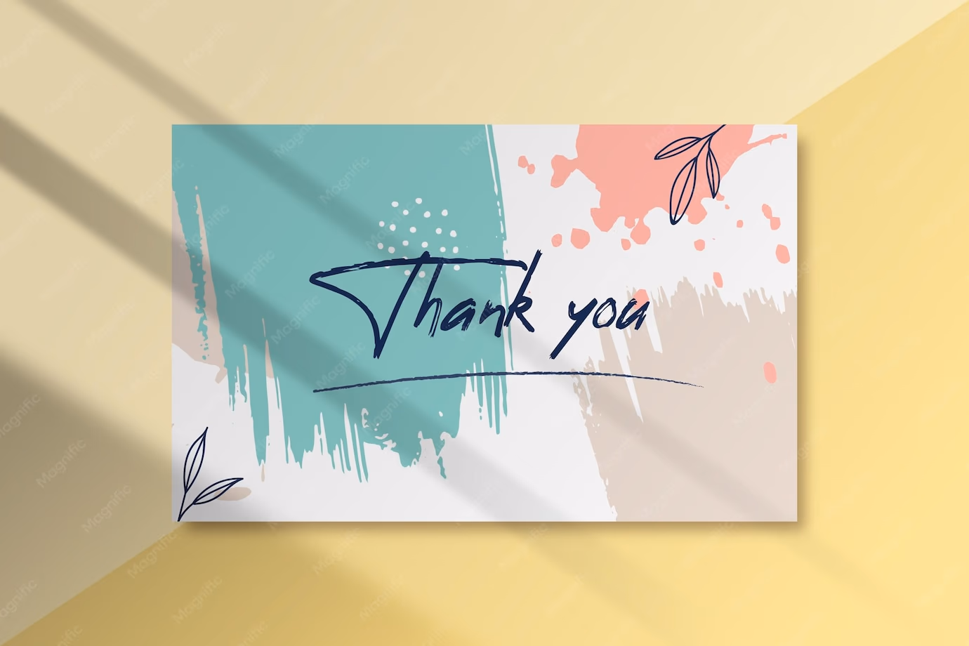 Thank you label illustration