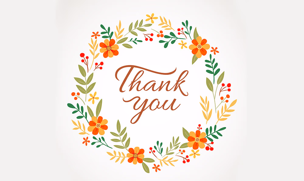 Thank you card maker graphic