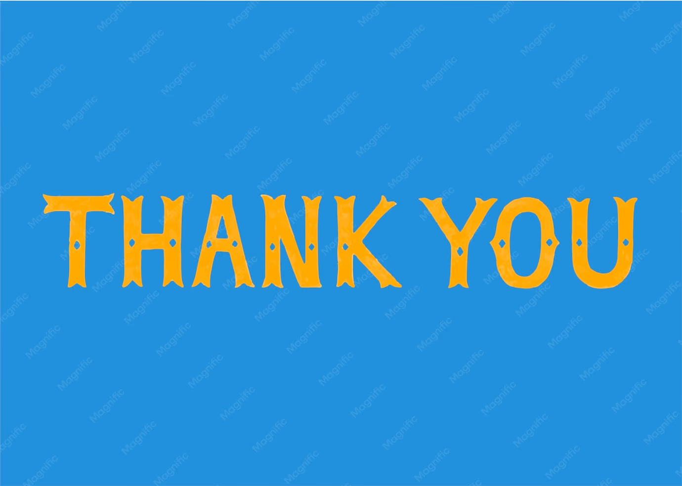 Handwritten thank you typography