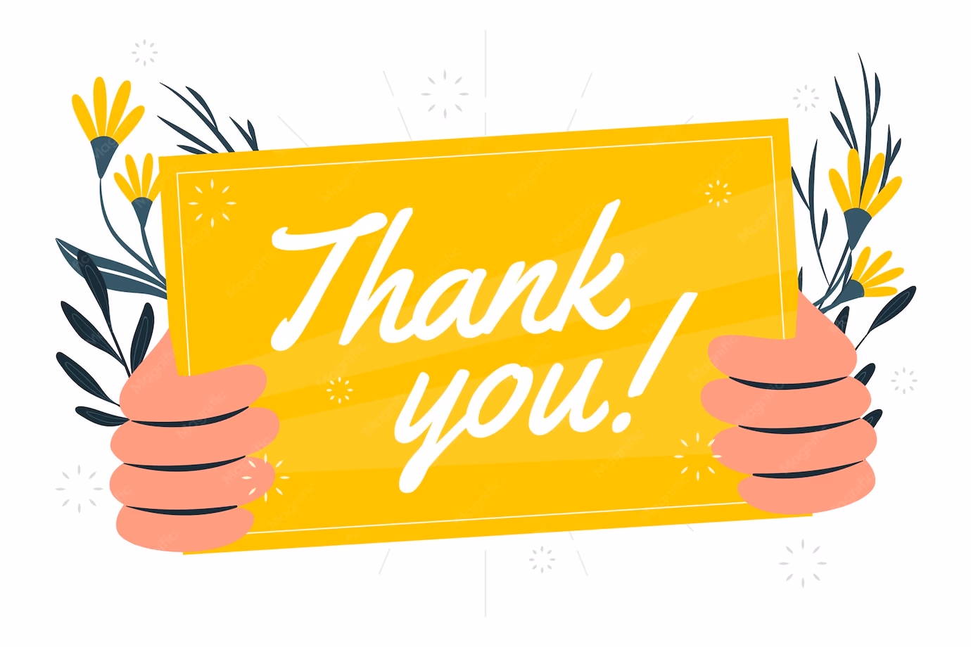 Thank you placard concept illustration