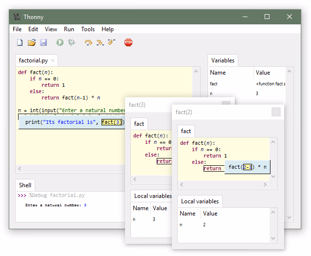 Thonny IDE for beginner Python developers