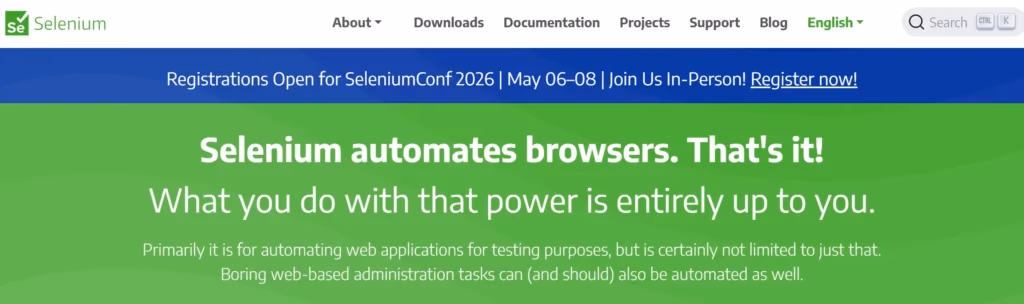 Selenium web automation platform logo