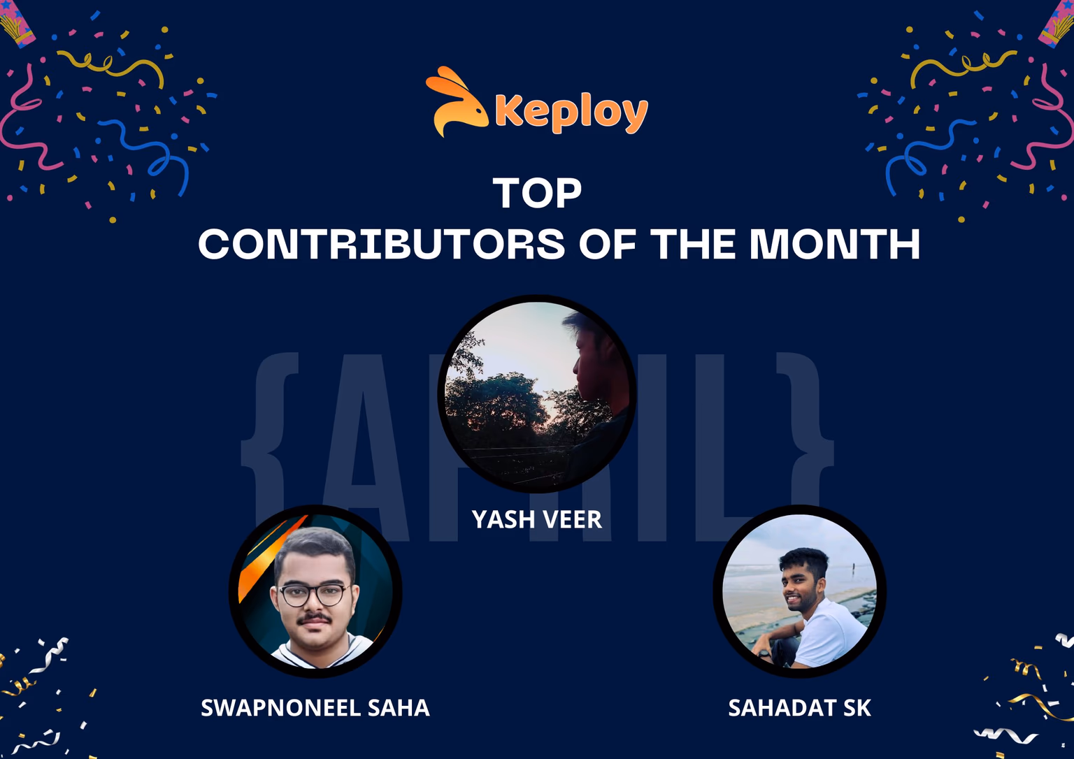 Top Keploy contributors of April 2024 leaderboard
