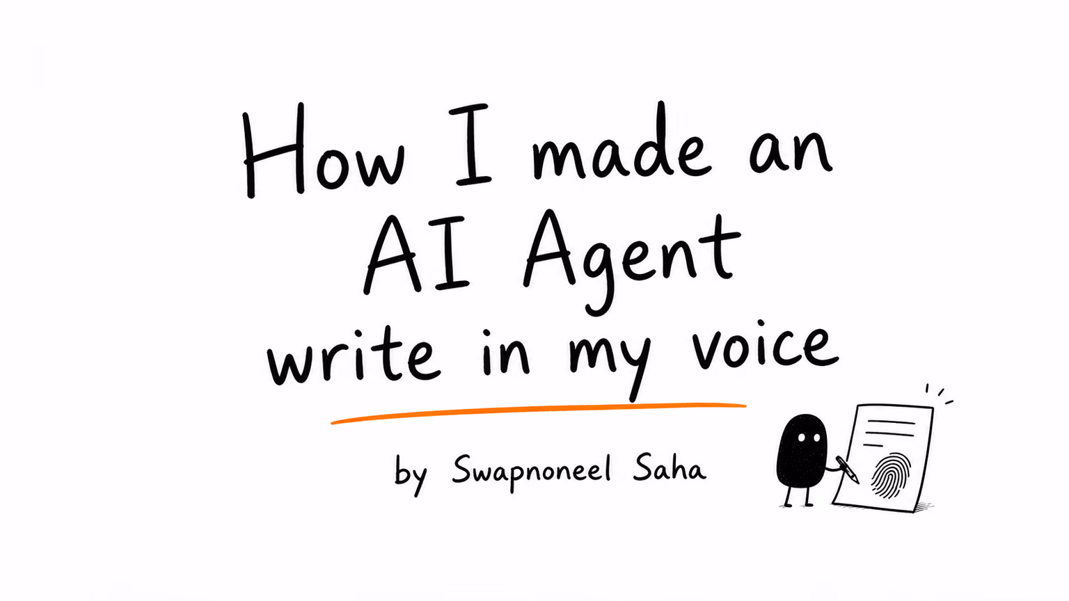 How I made an AI Agent write in my voice